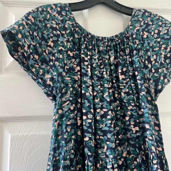 Floral Maxi Dress in Green and Pink - Picture 2 of 5